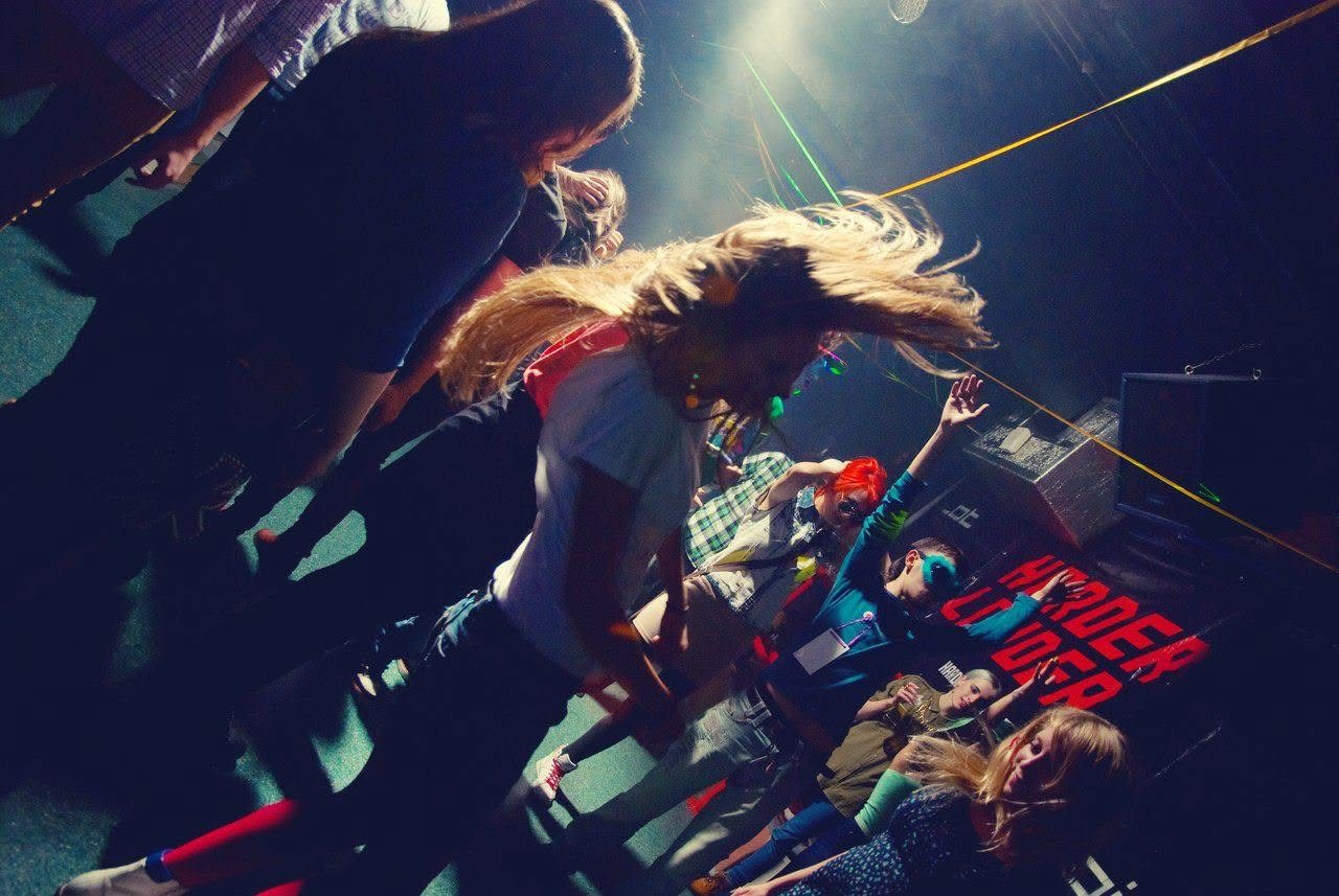 A packed dancefloor at a Harder & Louder event